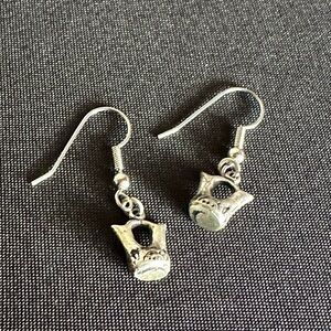 SILVER 3D AMERICAN INDIAN OLD POTTERY WEDDING VASE PIERCING EARRINGS